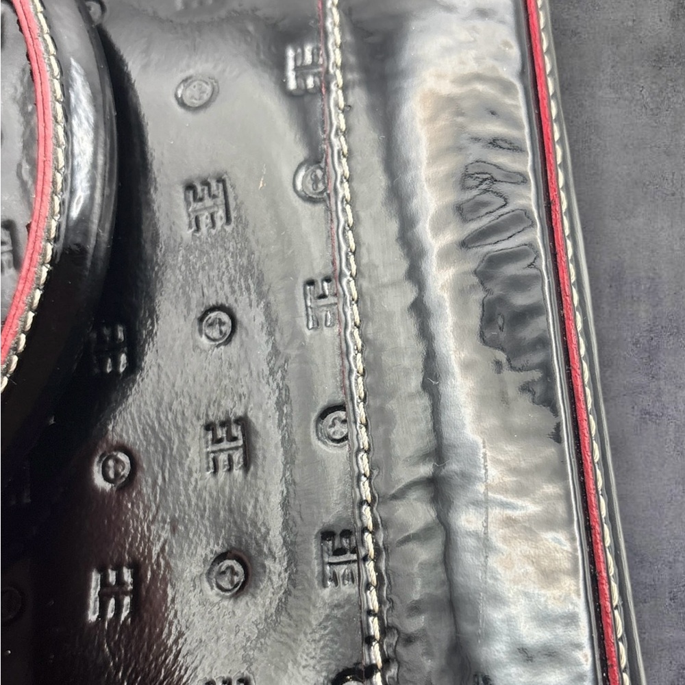 Arcadia Italian Patent Leather Black Satchel GUC - Picture 7 of 16